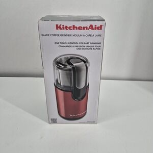 KitchenAid BCG111ER Blade Coffee Grinder Red 12 Cup One Touch Easy Clean